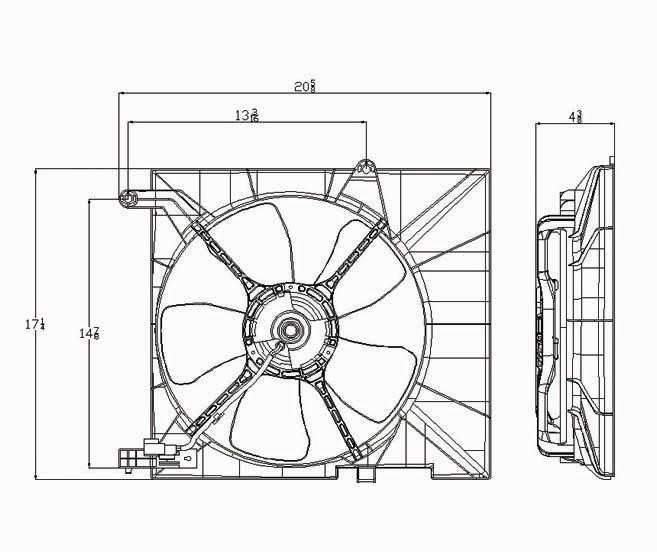 Radiator fan/motor assembly - Cooling - Parts & Accessories